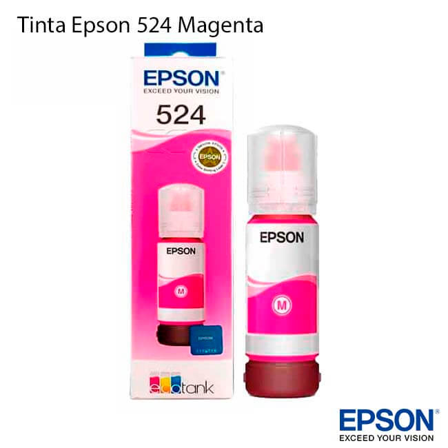 ▷  Botella de Tinta Epson 524 Magenta 【 original 】