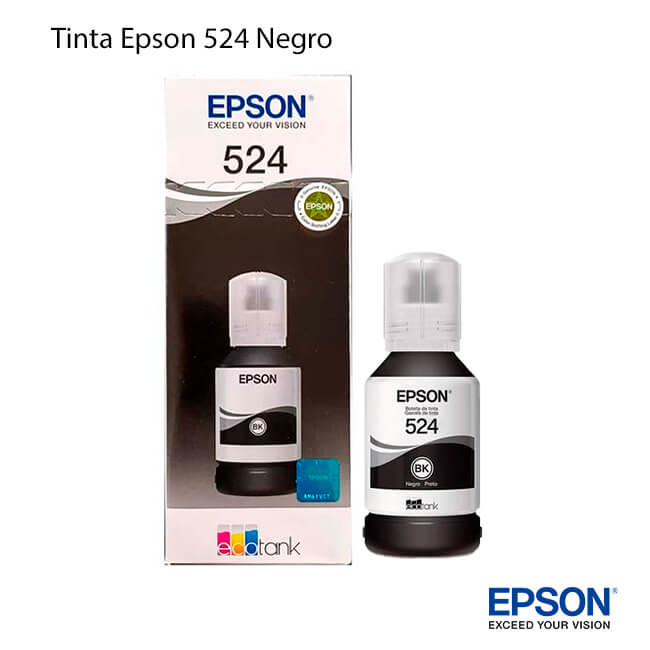 ▷  Botella de Tinta Epson 524 Negro 【 original 】