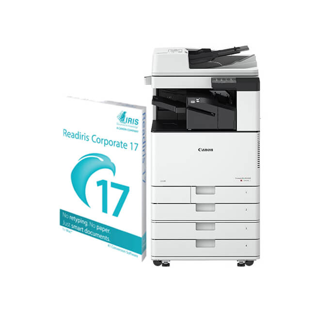Impresora Multifuncional Canon IR C3125I + Cabinet Type R + 1 Licencia  Readiris Corporate PC