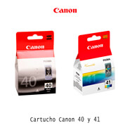 Cartucho Canon 40 y 41 Precio de Negro y Tricolor