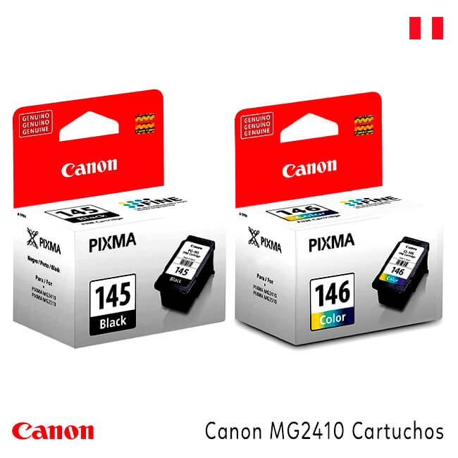 ▷  Canon MG2410 Cartuchos 【 Negro y Tricolor 】 Original